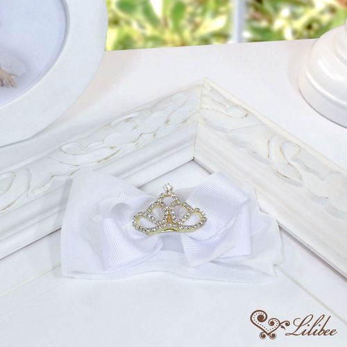 Faixa Laço Coroa Branco