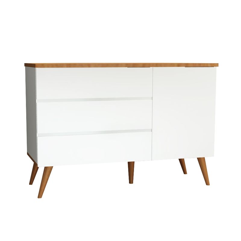 Comoda-de-Bebe-Viena-com-Porta-Branco-com-Pe-e-Tampo-Mel