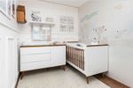 Quarto de Menino Banda de Animais Malva berço e cômoda