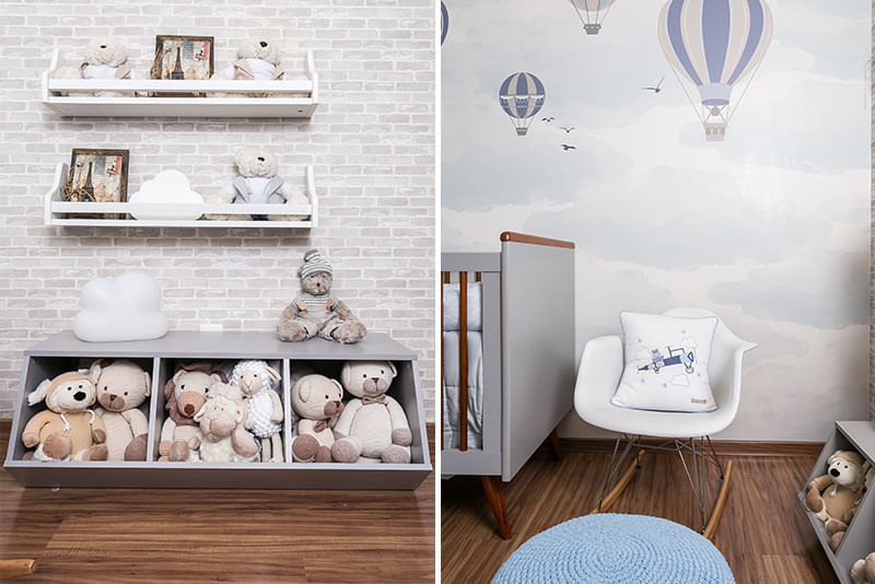 Quarto de Menino: Uma Viagem de Balão! cadeira de balanço