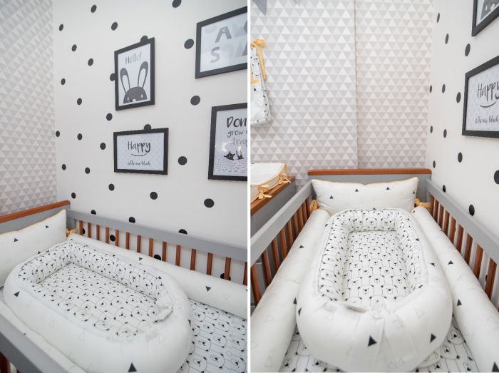 Quarto de Bebê Monocromático ninho