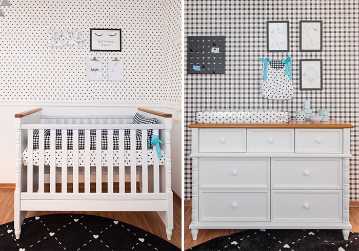 Quarto de Bebê Vichy Tifany móveis