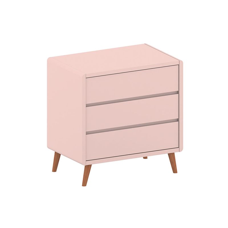 Comoda-de-Bebe-Oval-Slim-3-Gavetas-Rosa-Old-e-Pe-Madeira-1