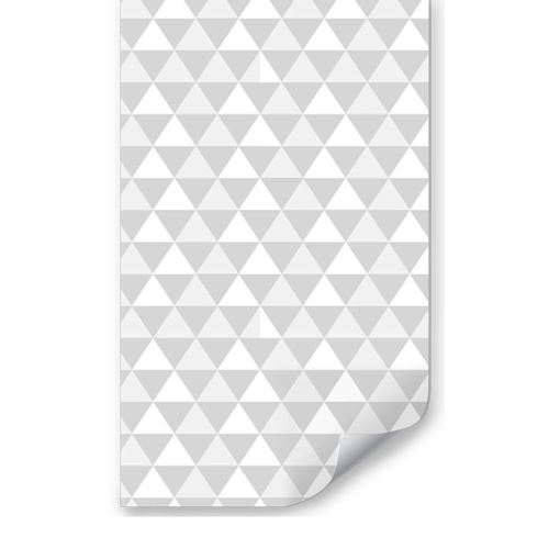 Papel de Parede Infantil Triângulos Cinza
