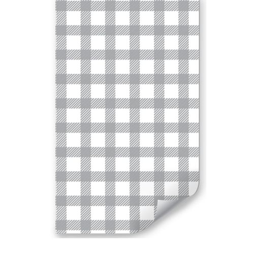 Papel de Parede Infantil Vichy Cinza Claro