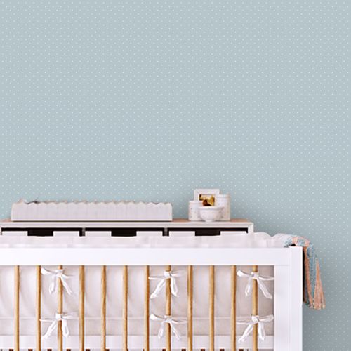 Papel de Parede Infantil Mini Poá Fundo Azul Claro