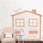 Mural-Casinha-com-Coracoes-Aquarela-Color-1