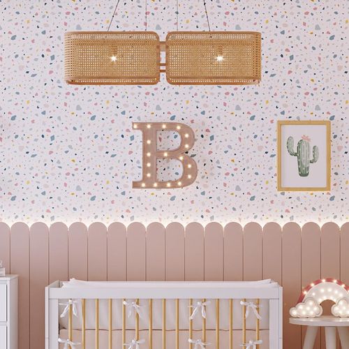 Papel de Parede Infantil Granilite Rosa