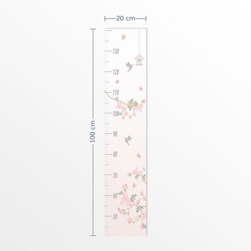Régua de Crescimento Adesivo Floral LIV