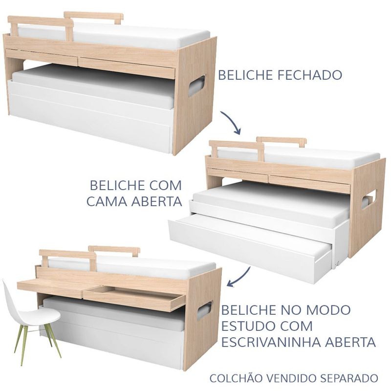 Beliche-Multi-com-Cama-Auxiliar-e-Mesa-de-Estudo-Carvalho-4