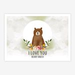 Quadro-Infantil-Urso-Beary-Much-Verde-1