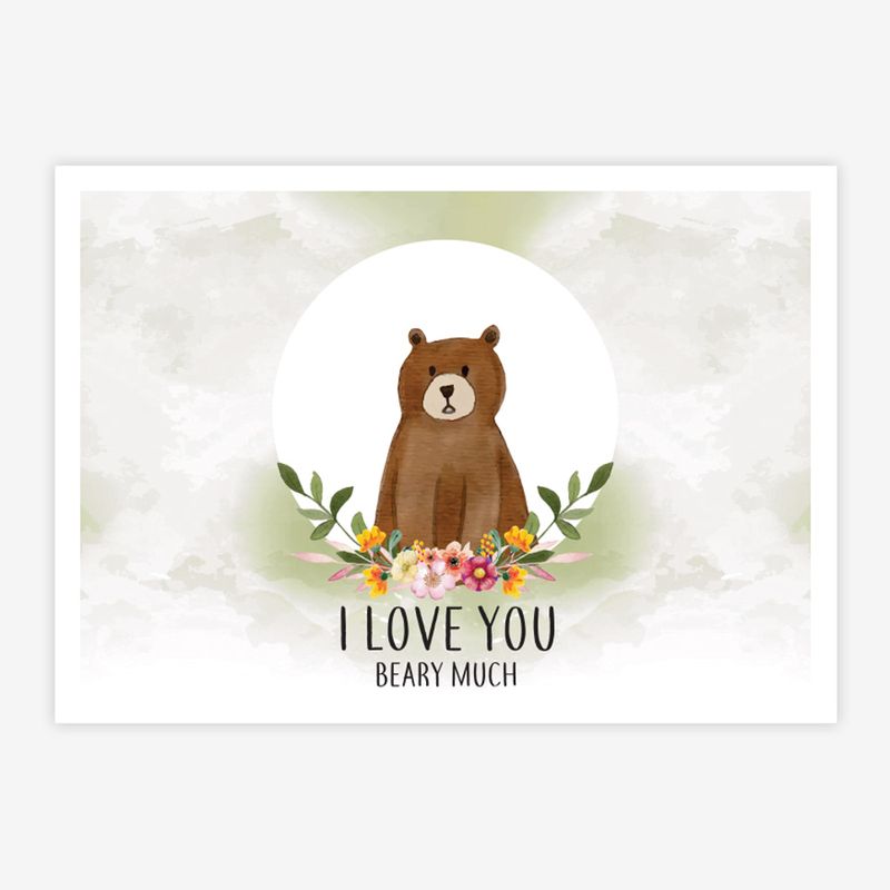 Quadro-Infantil-Urso-Beary-Much-Verde-1