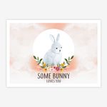 Quadro-Infantil-Coelho-Some-Bunny-Loves-You-Laranja-1