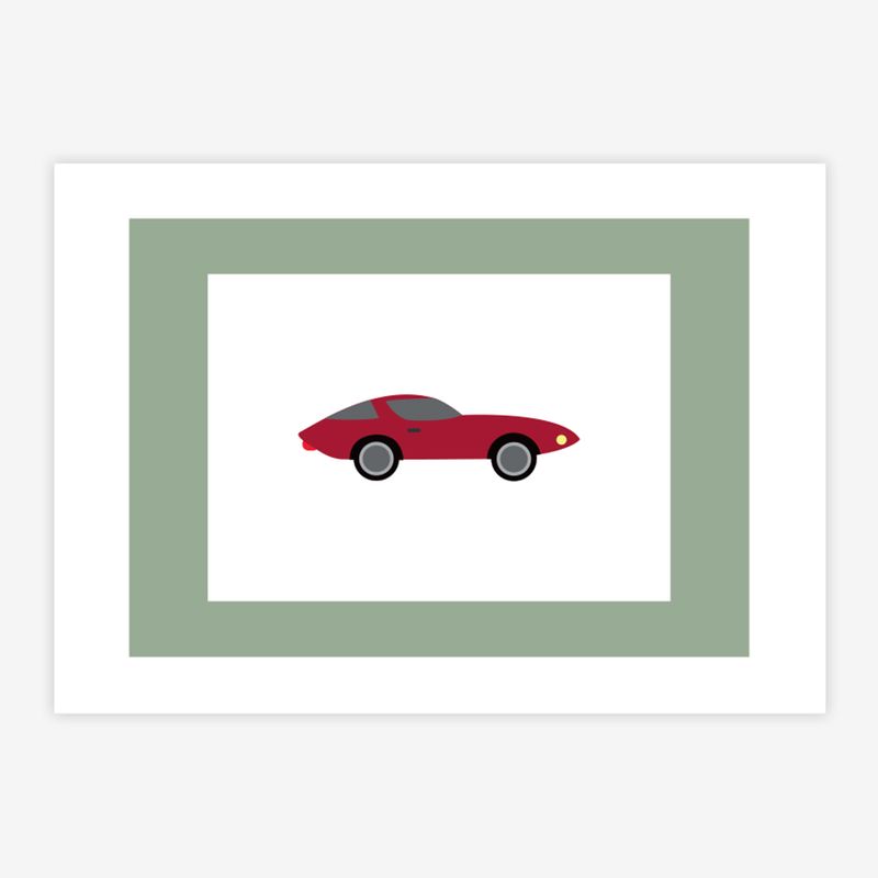 Quadro-Infantil-Carro-Vermelho-1