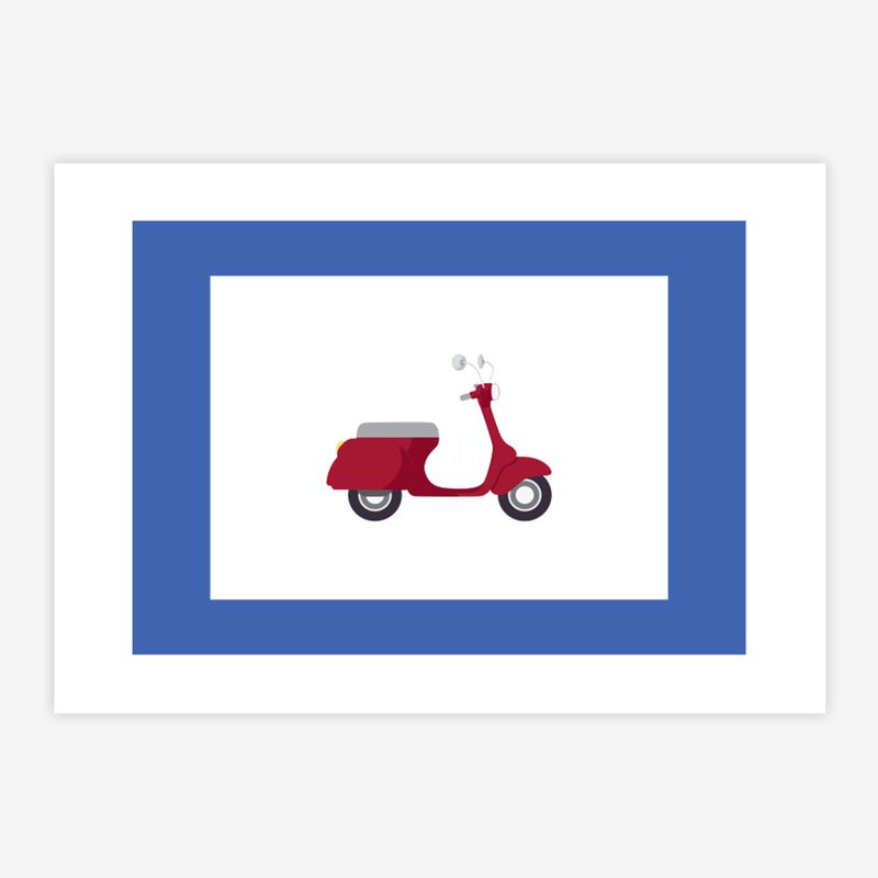 Quadro-Infantil-Lambreta-Vermelho-1
