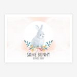 Quadro-Infantil-Coelho-Bunny-Loves-You-Salmao-1