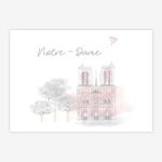 Quadro-Infantil-Paris-Notre-Dame-Rosa-Horizontal-1