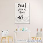 Quadro-Infantil-Animais-Don-t-Grow-Up-Preto-2