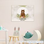 Quadro-Infantil-Urso-Beary-Much-Verde-2