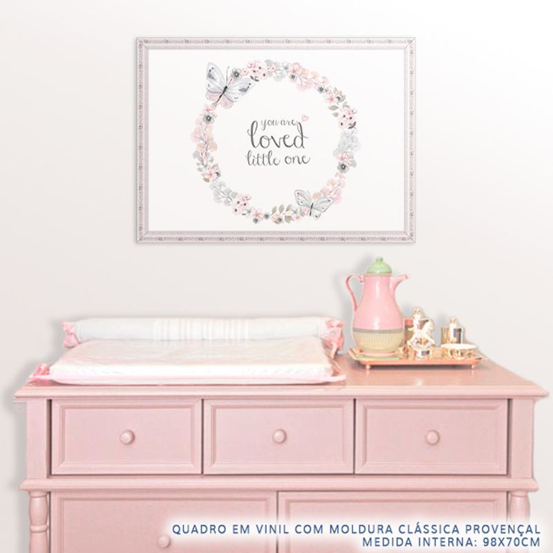 Quadro-Infantil-Aquarela-Guirlanda-Loved-Cinza-2