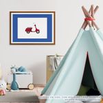 Quadro-Infantil-Lambreta-Vermelho-2