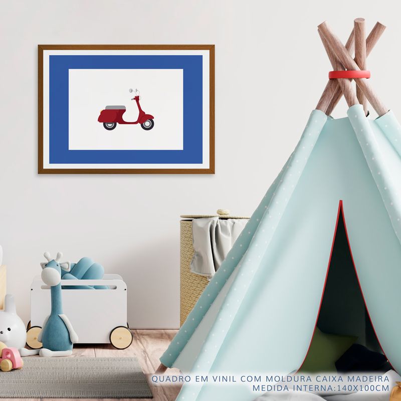 Quadro-Infantil-Lambreta-Vermelho-2