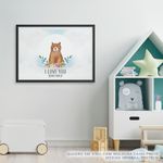 Quadro-Infantil-Urso-Beary-Much-Azul-Bebe-2