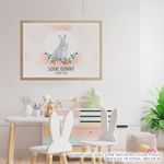 Quadro-Infantil-Coelho-Bunny-Loves-You-Salmao-2