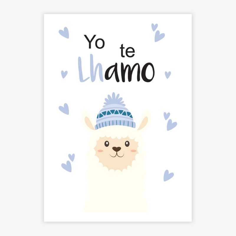 Quadro-Infantil-Yo-Te-Lhamo-Azul-1