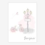 Quadro-Infantil-Paris-Bonjour-Rosa-Vertical-1