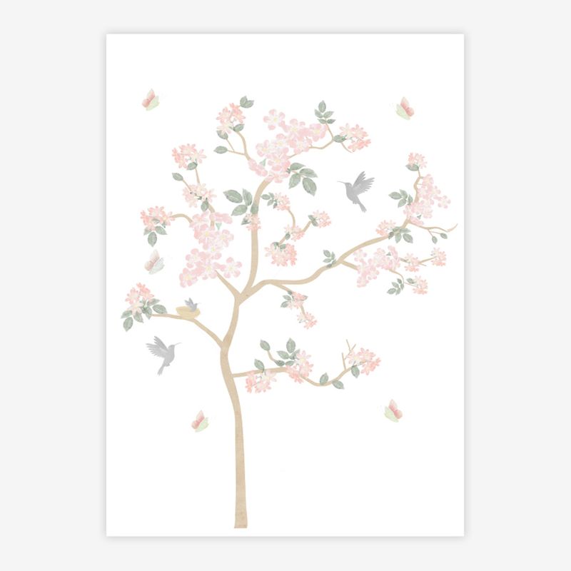 Quadro-Infantil-Jardim-Liv-Arvore-Rosa-1