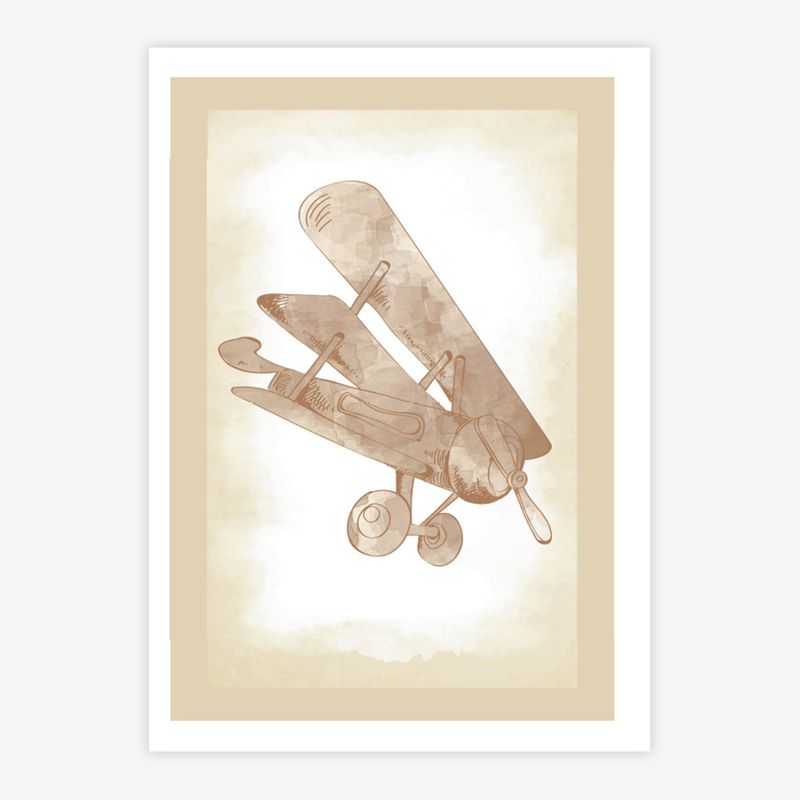 Quadro-Infantil-Aviao-Classic-Bege-1