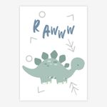 Quadro-Infantil-Dino-RAWW-Stegossauro-Malva-1