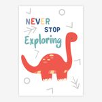Quadro-Infantil-Dino-Never-Stop-Brontossauro-Color-1