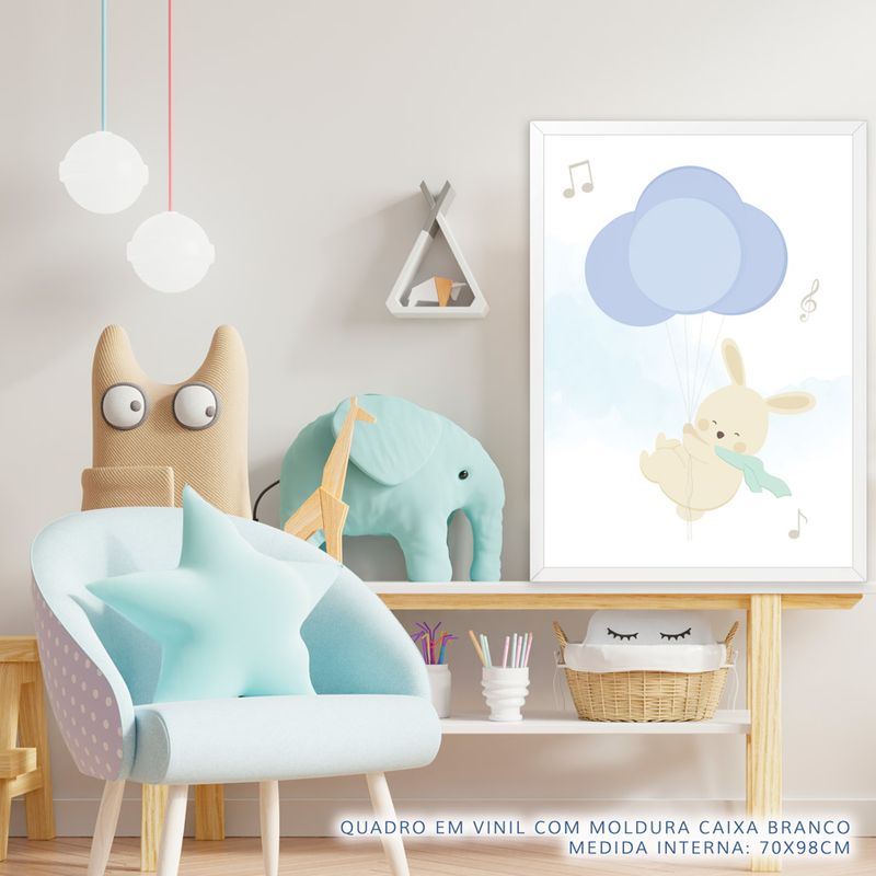 Quadro-Infantil-Coelho-com-Baloes-Azul-2