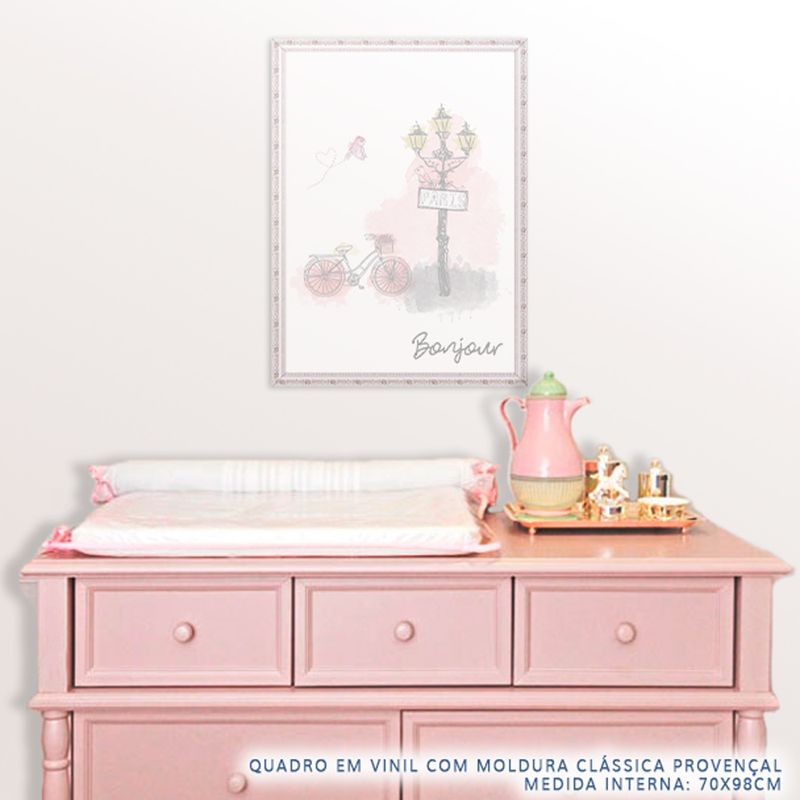 Quadro-Infantil-Paris-Bonjour-Rosa-Vertical-2