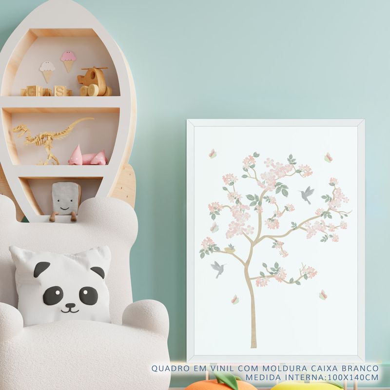 Quadro-Infantil-Jardim-Liv-Arvore-Rosa-2