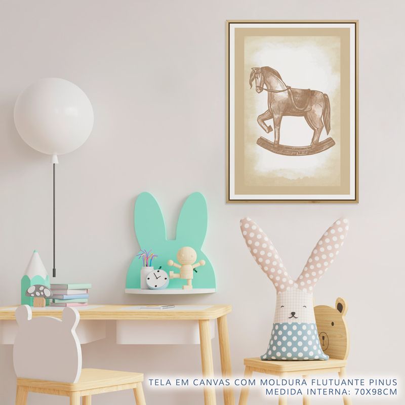 Quadro-Infantil-Cavalinho-Classic-Bege-2