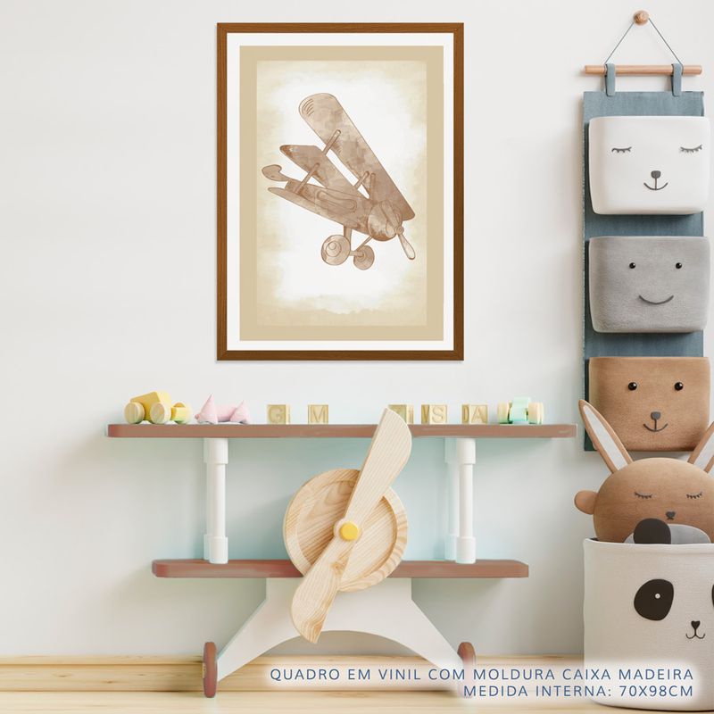 Quadro-Infantil-Aviao-Classic-Bege-2