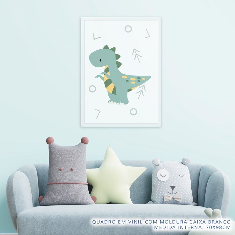 Quadro-Infantil-Dino-T-Rex-Color-2