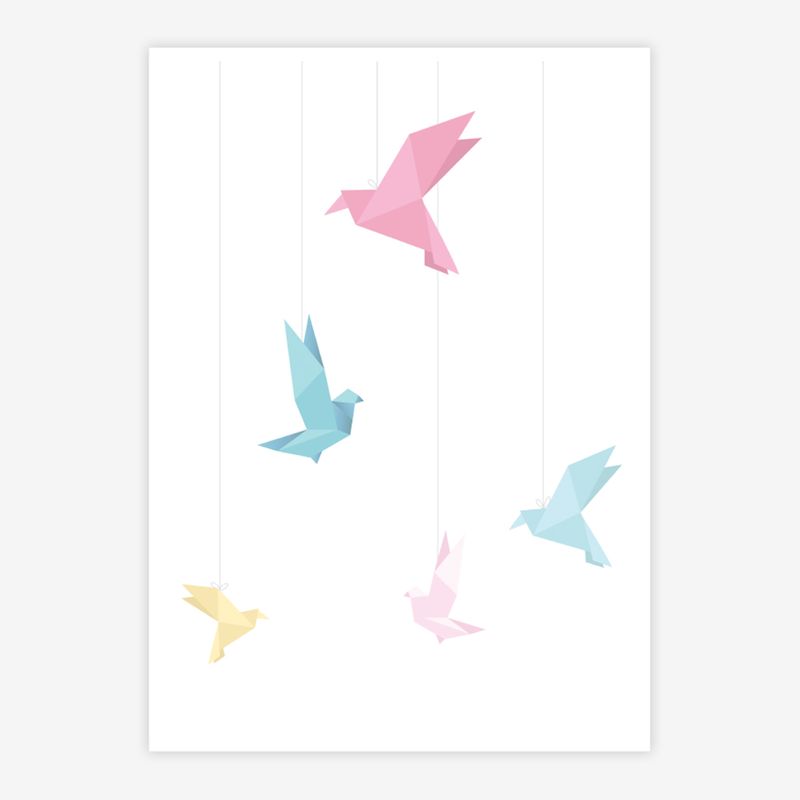 Quadro-Infantil-Passaros-Origami-Tifany-Vertical-1