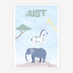 Quadro-Infantil-Animais-Just-Azul-1