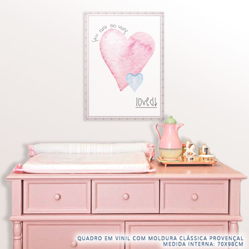 Quadro-Infantil-Aquarela-Coracao-Loved-Rosa-2