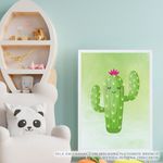 Quadro-Infantil-Tropical-Cactos-Verde-2