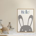 Quadro-Infantil-Coelho-Hello-Azul-2
