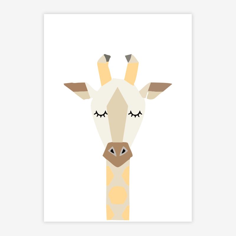 Quadro-Infantil-Girafa-Moderna-Amarelo-1