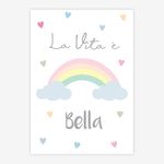 Quadro-Infantil-La-Vita-E-Bella-Color-Rosa-1