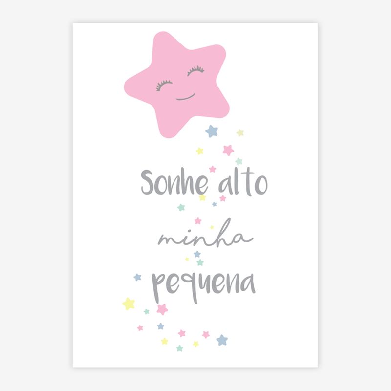 Quadro-Infantil-Estrela-Sonhe-Alto-Minha-Pequena-Rosa-1