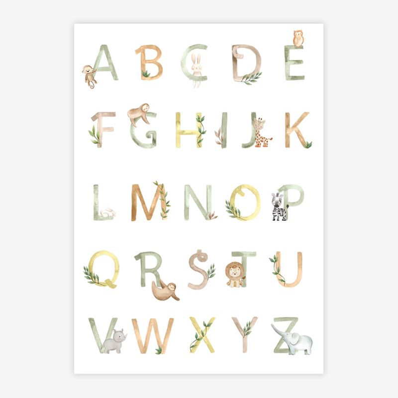 Quadro-Infantil-Selva-ABC-Color-1
