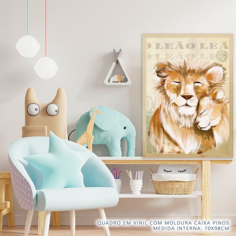 Quadro-Infantil-Leao-Filhote-Bege-2